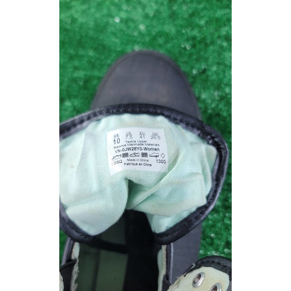 Vans Old Skool Classic Hi-Top Skateboard Solid Black Textile Upper Women's 10.M - Picture 8 of 10